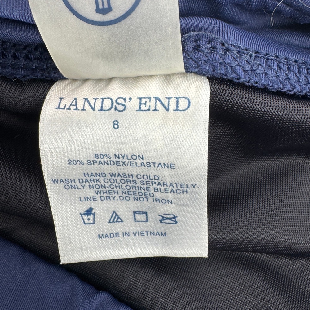 Lands End Swim Skirt‎ Navy Blue Womens 8 Athletic Beach Skort Coastal Activewear - Picture 7 of 8